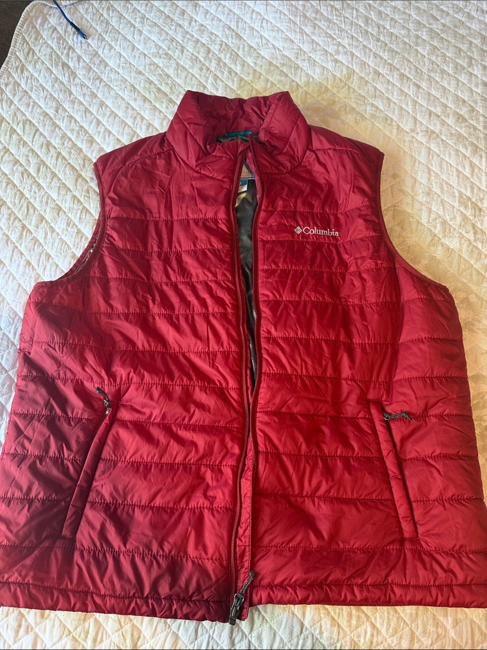 Columbia Red Quilted Insulated Vest